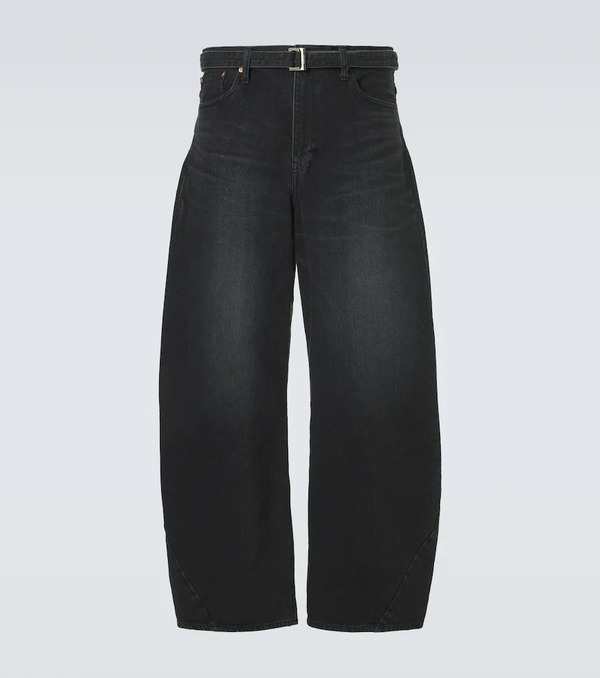  Sacai Sacai Belted Barrel-leg Jeans 
