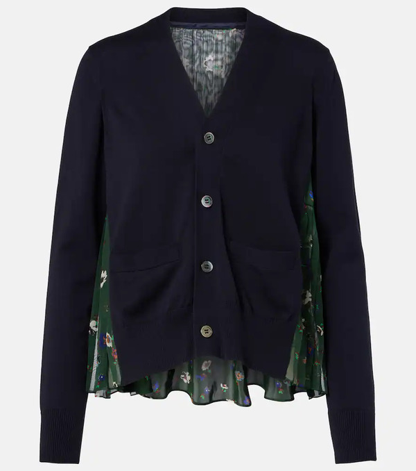  Sacai Sacai Floral Cotton Cardigan 