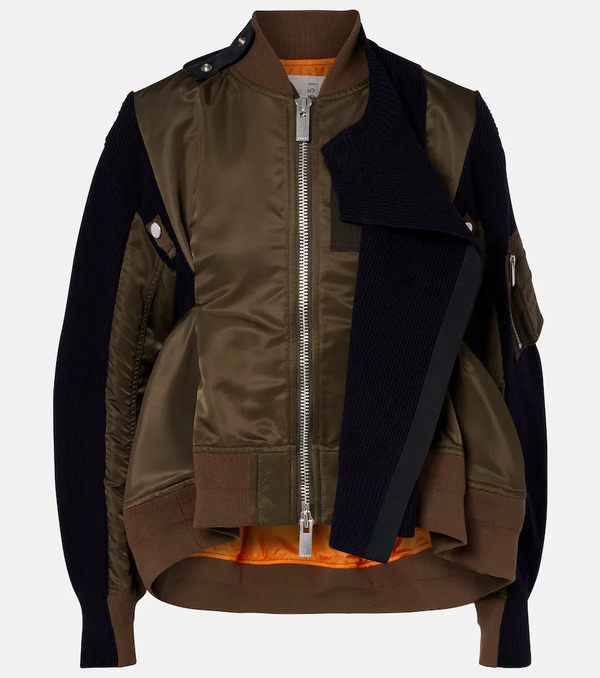  Sacai Sacai Paneled Blouson Jacket 