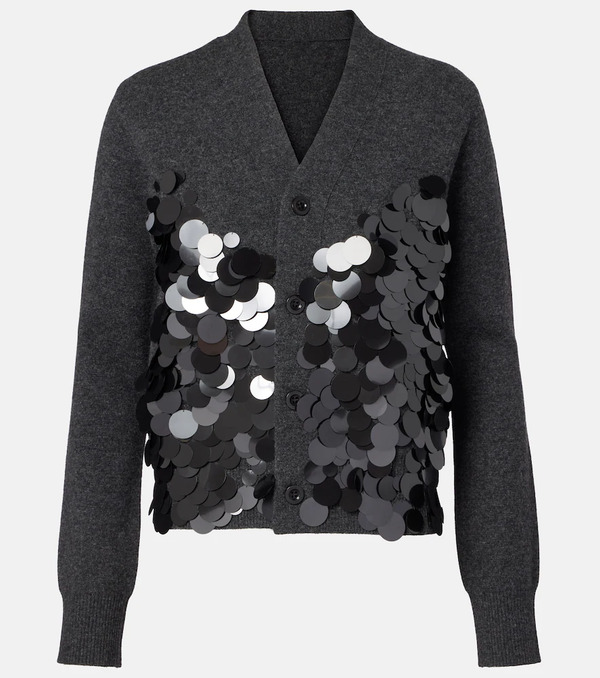  Sacai Sacai Sequined Wool Cardigan 