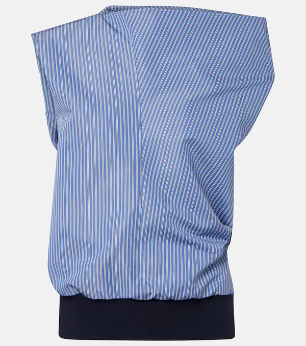  Sacai Sacai Striped Cotton-blend Top 