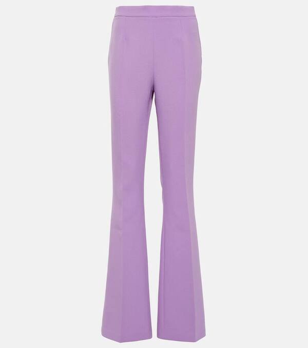 Safiyaa Safiyaa Alexa High-rise Flared Crãªpe Pants 