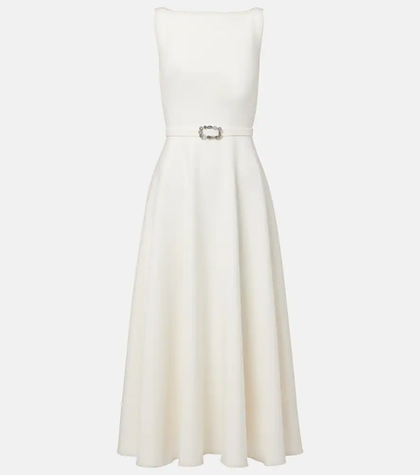  Safiyaa Safiyaa Belted A-line Midi Dress 