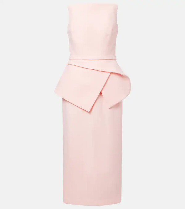  Safiyaa Safiyaa Belted Crãªpe Midi Dress 
