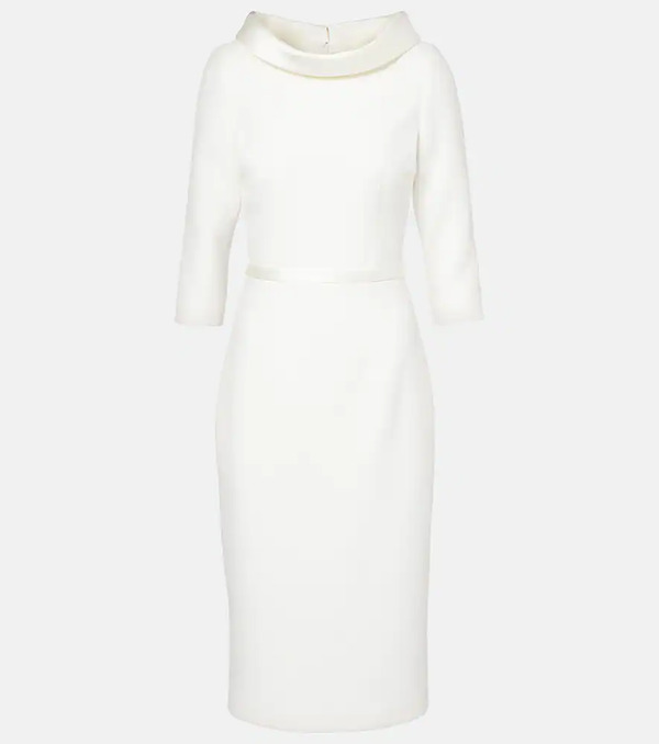  Safiyaa Safiyaa Bridal Meryl Crãªpe Midi Dress 