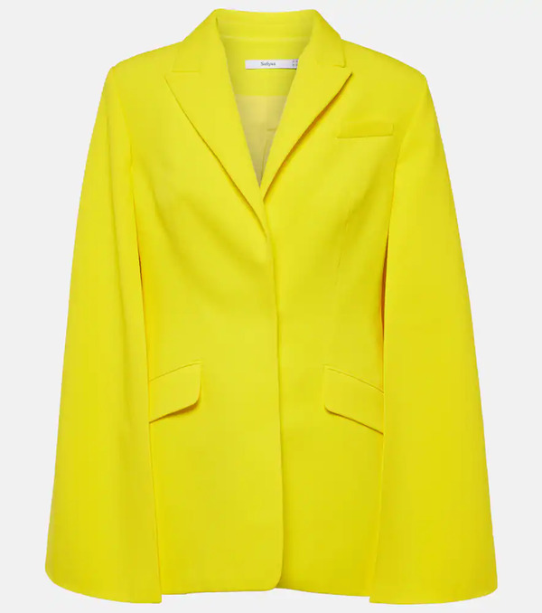  Safiyaa Safiyaa Hadley Caped Crãªpe Blazer 