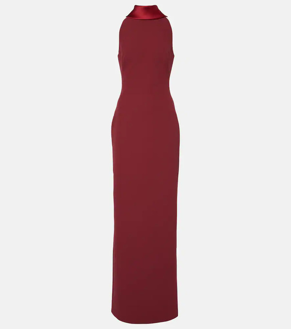  Safiyaa Safiyaa Holliana Satin-trimmed Crãªpe Gown 