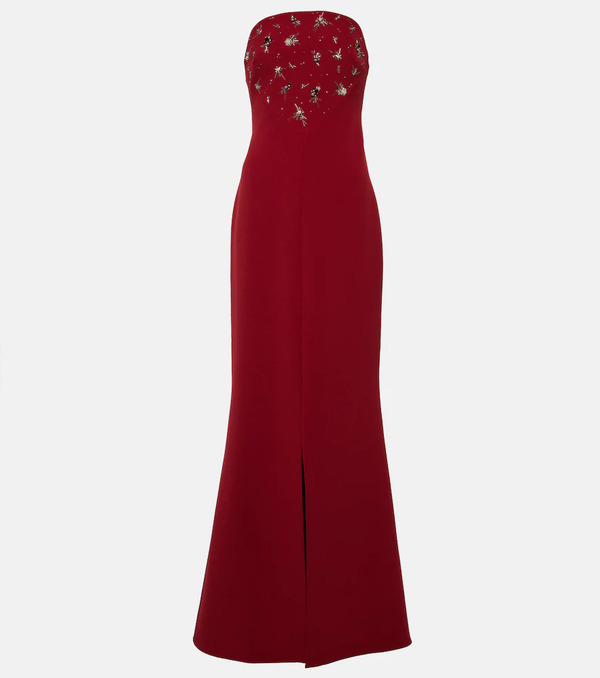  Safiyaa Safiyaa Makkari Embellished Strapless Crãªpe Gown 