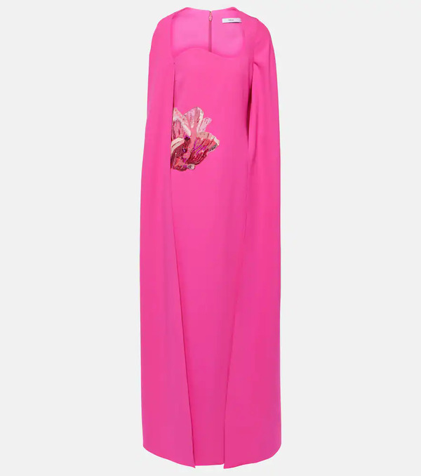  Safiyaa Safiyaa Mattia Caped Embellished Gown 