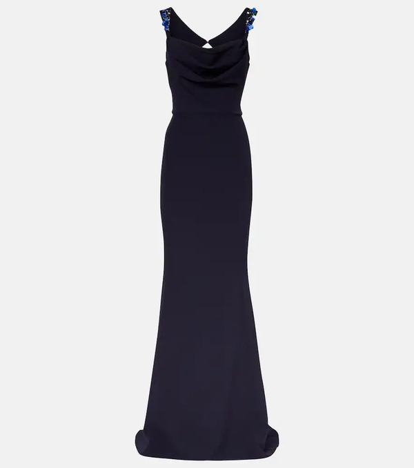  Safiyaa Safiyaa Melina Embellished Crãªpe Gown 