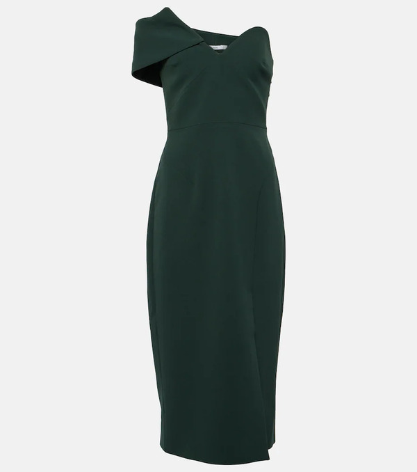  Safiyaa Safiyaa Opal Asymmetric Crãªpe Midi Dress 