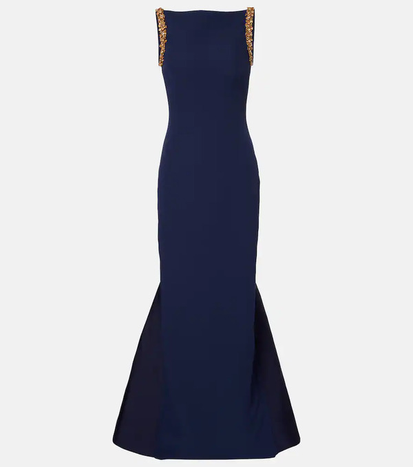  Safiyaa Safiyaa Sloane Embellished Crãªpe Gown 