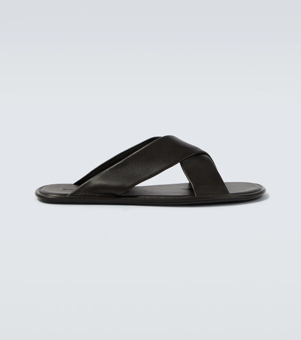  Saint Laurent Saint Laurent Carlyle Leather Sandals 