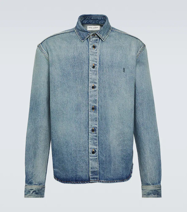  Saint Laurent Saint Laurent Cassandre Denim Shirt 