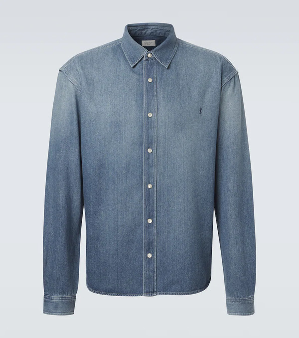  Saint Laurent Saint Laurent Cassandre Denim Shirt 