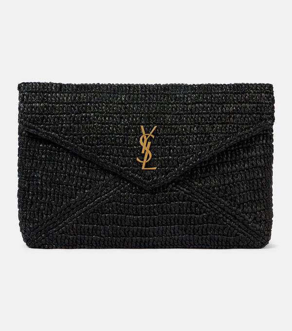  Saint Laurent Saint Laurent Cassandre Large Raffia Pouch 