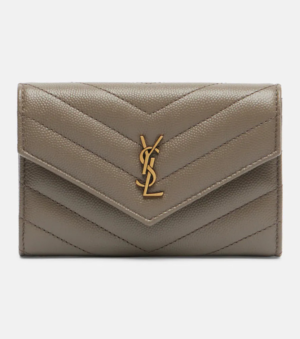  Saint Laurent Saint Laurent Cassandre Leather Card Holder 