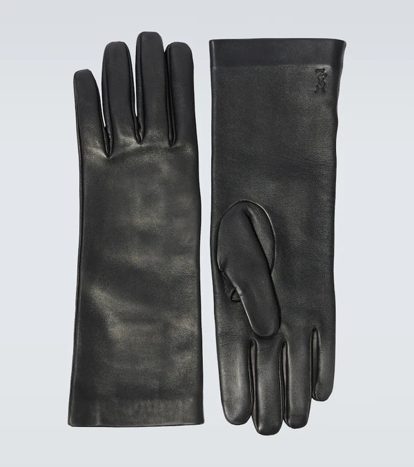  Saint Laurent Saint Laurent Cassandre Leather Gloves 