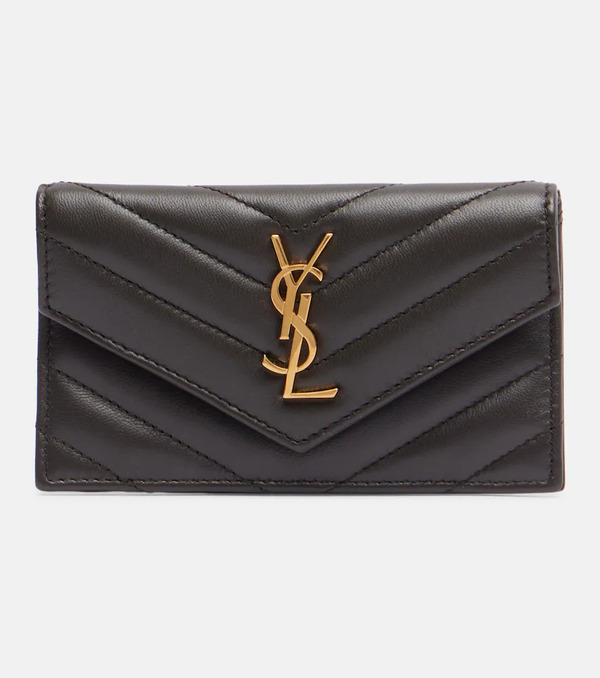  Saint Laurent Saint Laurent Cassandre Matelassã© Leather Card Case 