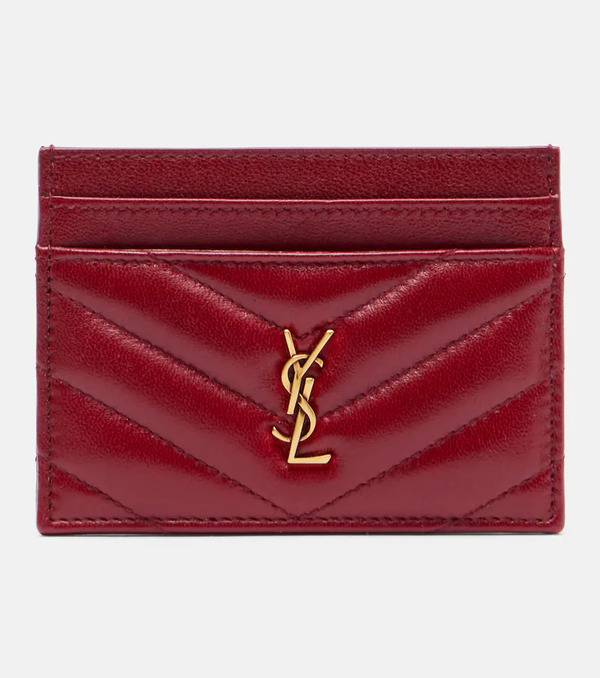  Saint Laurent Saint Laurent Cassandre Matelassã© Leather Card Holder 