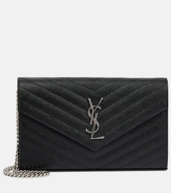  Saint Laurent Saint Laurent Cassandre Matelassã© Leather Wallet On Chain 