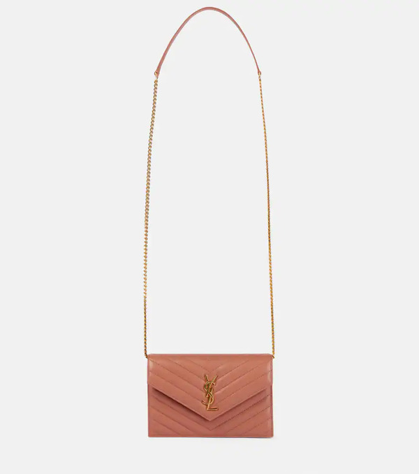  Saint Laurent Saint Laurent Cassandre Matelassã© Leather Wallet On Chain 