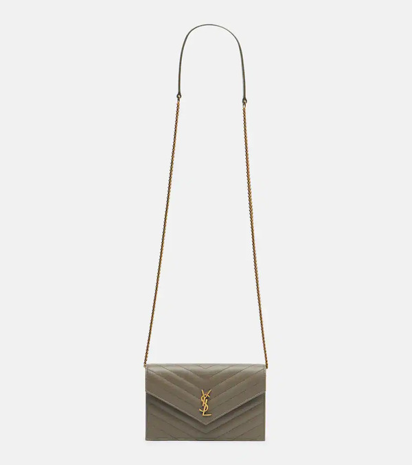  Saint Laurent Saint Laurent Cassandre Matelassã© Leather Wallet On Chain 