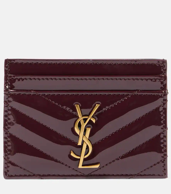  Saint Laurent Saint Laurent Cassandre Patent Leather Card Holder 