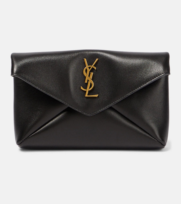  Saint Laurent Saint Laurent Cassandre Small Leather Pouch 