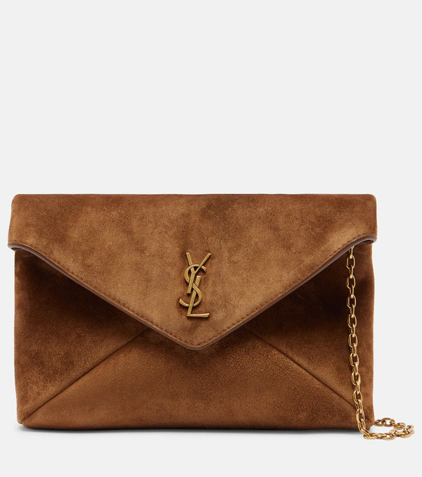  Saint Laurent Saint Laurent Cassandre Small Suede Pouch 