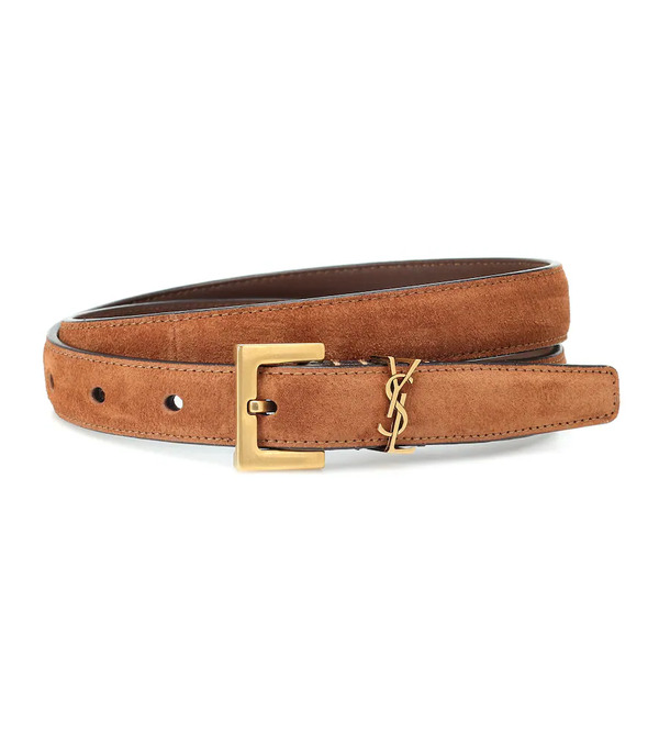  Saint Laurent Saint Laurent Cassandre 20 Suede Belt 
