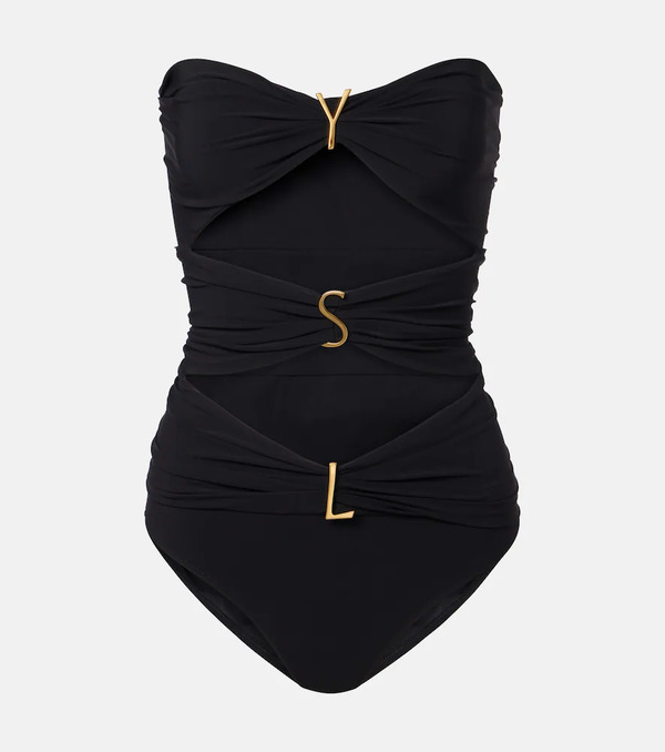  Saint Laurent Saint Laurent Cutout Embellished Swimsuit 
