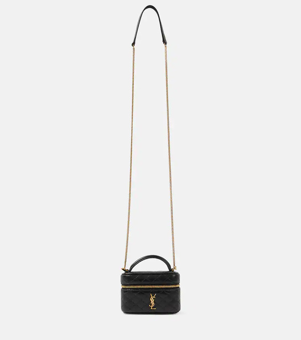  Saint Laurent Saint Laurent Gaby Micro Leather Crossbody Bag 