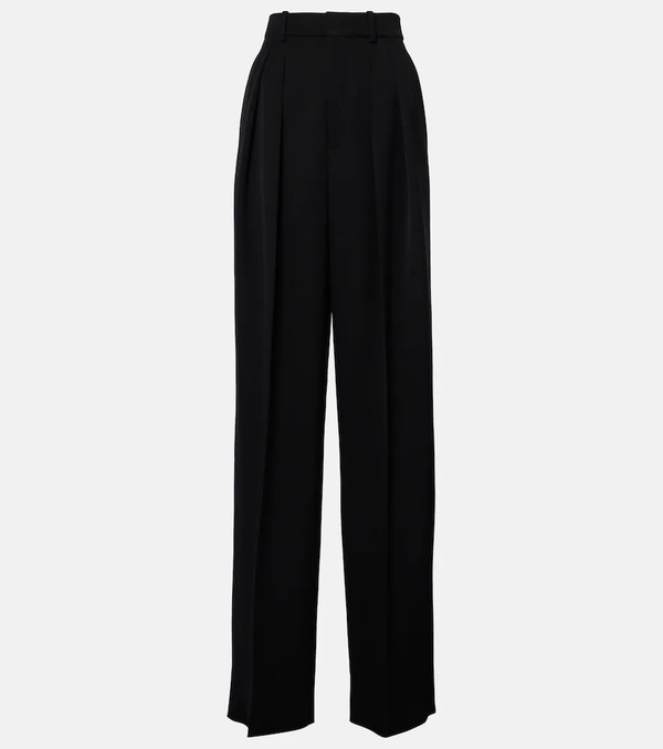  Saint Laurent Saint Laurent High-rise Wool Grain De Poudre Tuxedo Pants 