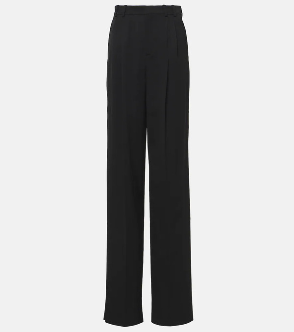  Saint Laurent Saint Laurent High-rise Wool Wide-leg Pants 