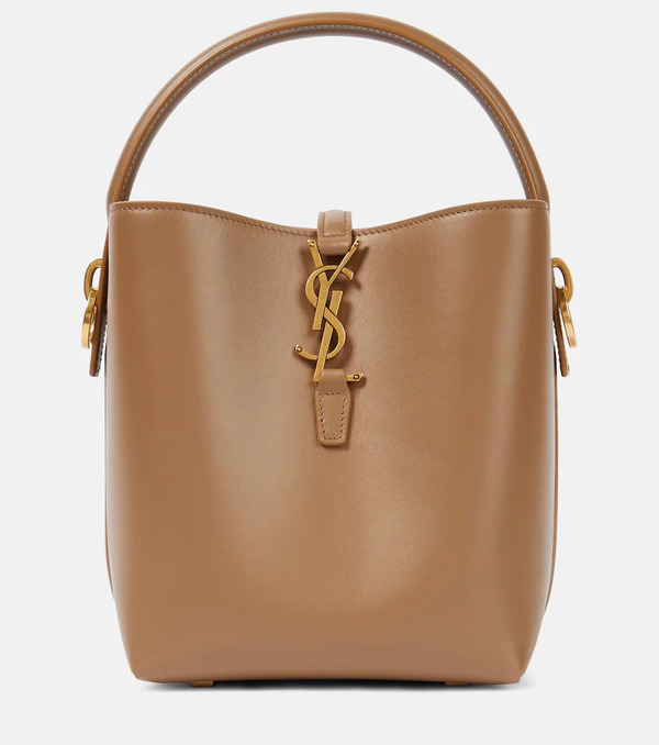  Saint Laurent Saint Laurent Le 37 Small Leather Bucket Bag 