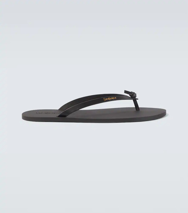  Saint Laurent Saint Laurent Leather Thong Sandals 