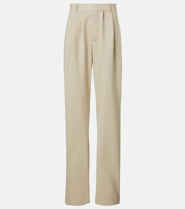  Saint Laurent Saint Laurent Pleated Wool Wide-leg Pants 