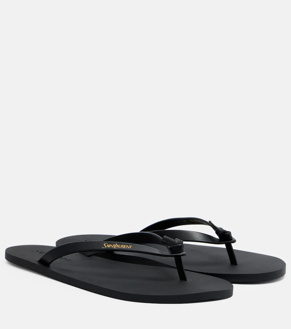  Saint Laurent Saint Laurent Pool Leather Thong Sandals 