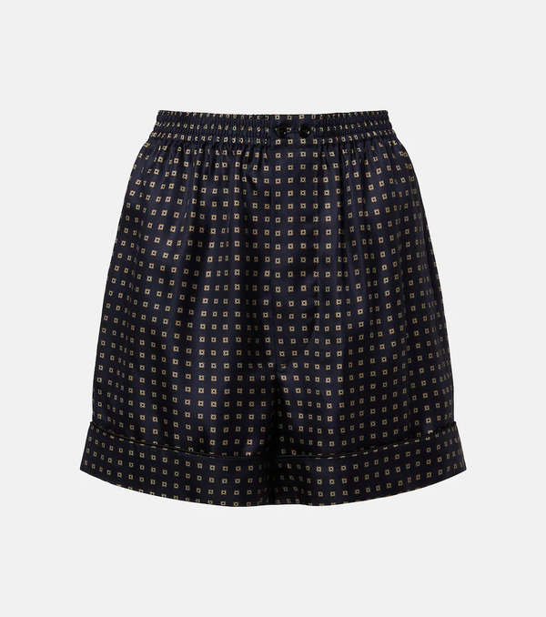  Saint Laurent Saint Laurent Printed Silk Shorts 