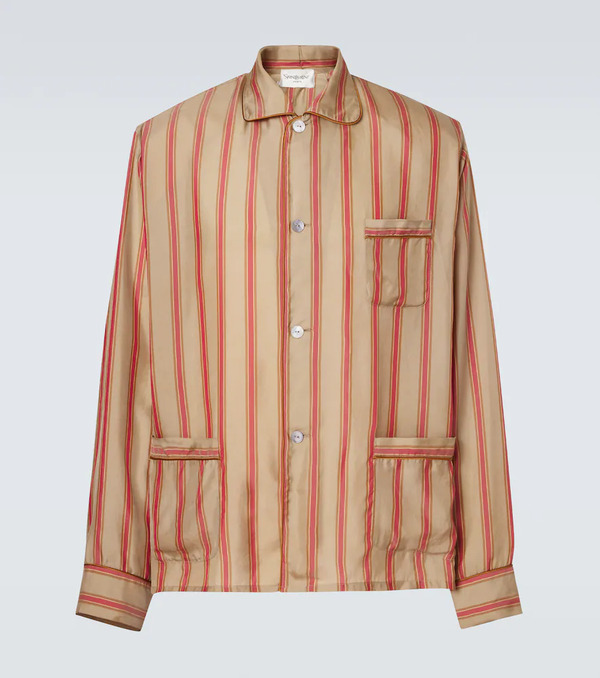  Saint Laurent Saint Laurent Striped Twill Shirt 