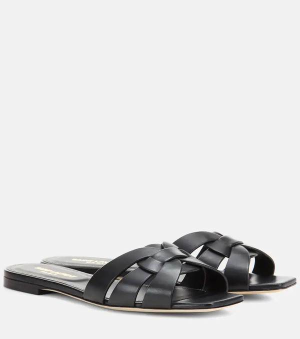  Saint Laurent Saint Laurent Tribute Nu Pieds 05 Leather Sandals 