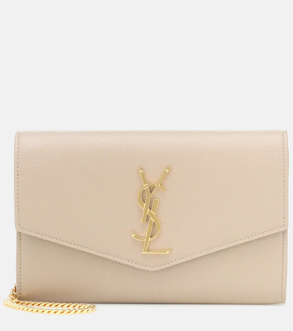  Saint Laurent Saint Laurent Uptown Leather Wallet On Chain 