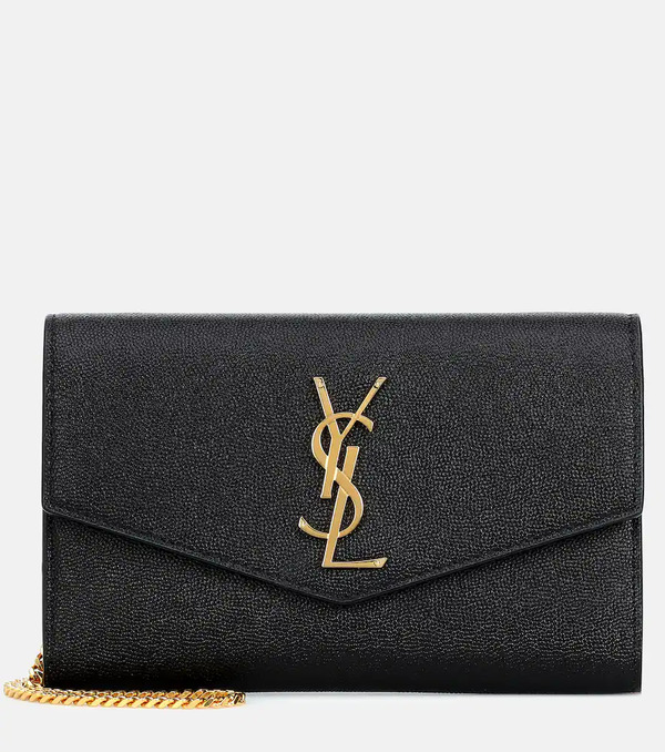 Saint Laurent Saint Laurent Uptown Leather Wallet On Chain 