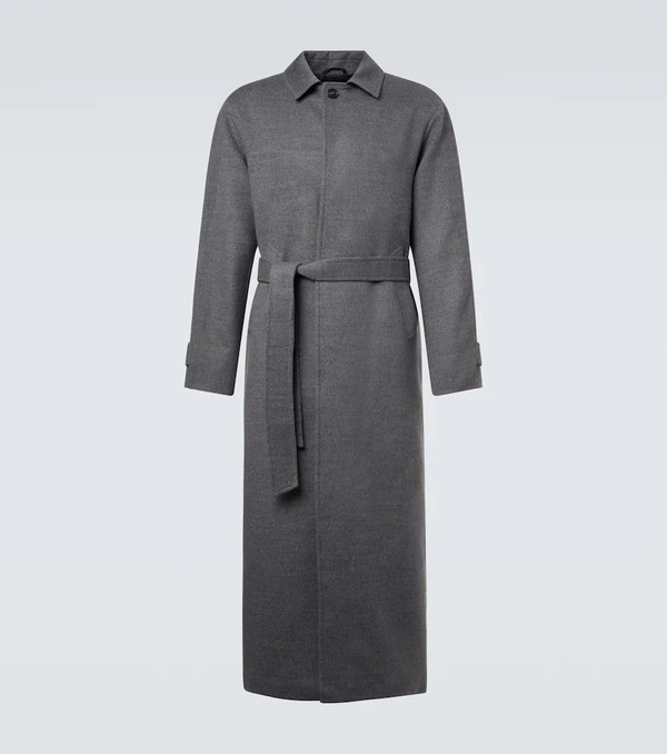  Saman Amel Saman Amel Belted Wool Overcoat 