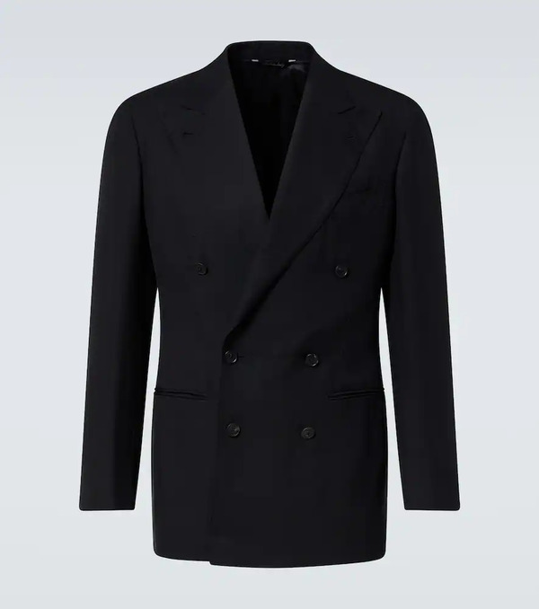 Saman Amel Saman Amel Double-breasted Silk Blazer 