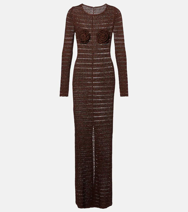  Same Same Floral-appliquã© Crochet Maxi Dress 
