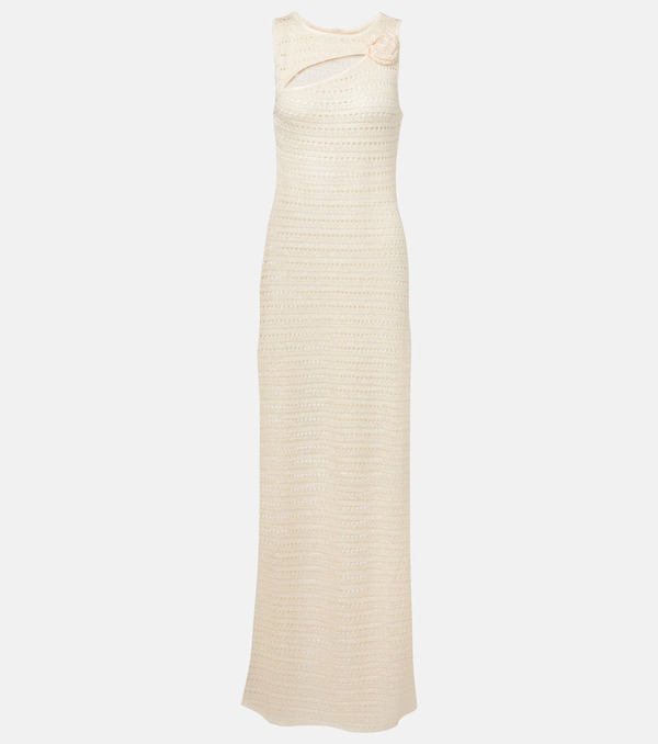  Same Same Floral-appliquã© Crochet Maxi Dress 