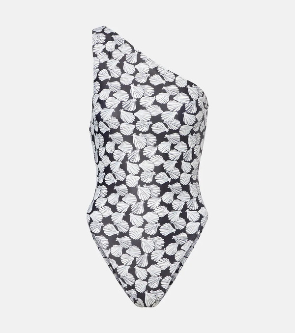  Same Same Printed One-shoulder Swimsuit 