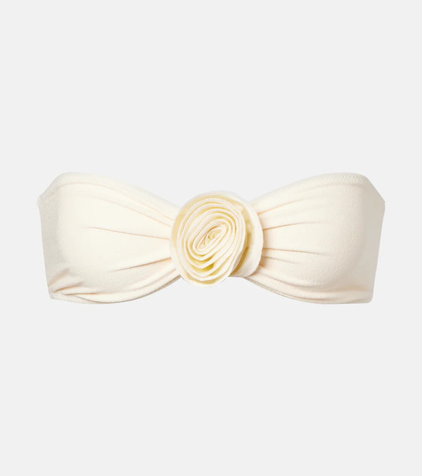  Same Same Rosette Floral-appliquã© Bandeau Bikini Top 